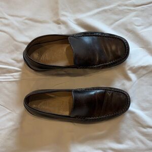 Ecco Dark Brown Leather Slip-On Loafers